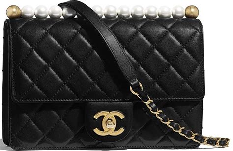 chanel pearl short handle with chain clutch|chanel quilted bag.